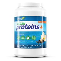 Genuine Health Vegan Proteins+ Sports Nutrition, Natural Vanilla Protein Powder, 20g Protein, 27.5 oz tub