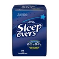 Sleep Overs Youth Underwear Pants, S/M, 60 count