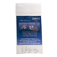 GMS Optical® Premium Grade Soft Silicone - Oval Shaped Slide on Silicone Nose Pads 13mm X 7mm (2 Pair)