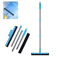 YOLO'S EVA Floor Squeegee Adjustable Professional Water Squeegee Foam with 49" Extra Long Handle for Garage Tile Shower Hair Floor Wiper