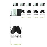 Butane Refillable Electronic Lighter Set of 5 Pieces the 2nd Mustache Design-008