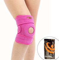 acdiac Knee Brace Open-Patella Stabilizer with Durable Adjustable Strapping Kneecap Support for Running (Rose red)