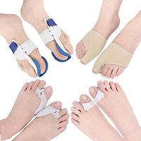 Bunion Corrector & Bunion Relief Kit - Cure Pain in Big Toe Joint, Tailors Bunion, Hallux Valgus,Toe Separators Spacers Straighteners 4 Piece Set