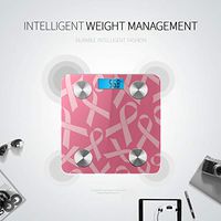 Bluetooth Body Fat Caliper Digital Beautiful Cute Fashion Cartoon Ribbon Weight Scales for People Body Fat Composition Monitor Analyzer with Smartphone App for Body Management-396 Lbs
