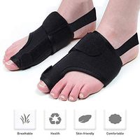 1 Pair Bunion Splint, Luniquz Big Toe Straightener Splint for Bunion Pain Relief, Reversible Hallux Valgus Corrector Fit Left or Right Foot
