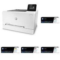 HP LaserJet Pro M254dw Wireless Color Laser Printer (T6B60A) with Standard Yield 4 Color Toner Cartridges