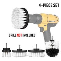 Drill brush 4Pcs Scrub Brush Drill Attachment Kit,Time Saving Kit And Power Scrubber Cleaning Kit, For Car, Bathroom, Wooden Floor, Laundry Room Cleaning  (White)