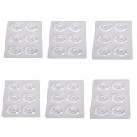 Andux 6 Sets (36 Counts) Silicone Shoes Gel Silicone Round Stickers for Foot Pain Relief-GGXYT-01