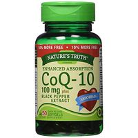 Nature's Truth Enhanced Absorption CoQ-10 100 mg plus Black Pepper Extract Quick Release Softgels - 50 ct, Pack of 3