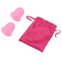 2pcs/set Silicone Cupping Cup Body Massage Helper Anti Cellulite Massage Cups Cupping for Adults Home Use & Injury Recovery(Pink)