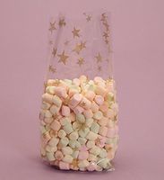 Candy Molds N More Gold Stars Cello Bags, Pack of 25