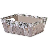 NW Rustic Pine Wide Base Trays - Large - 24 Pack