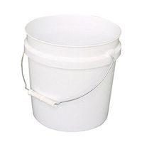 2-Gal. White Plastic Bucket (Pack of 3)