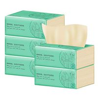 Home 5 Packs of Bamboo Pulp Pumping Toilet Paper Available for Mother and Babies No Confetti Draw Paper Green