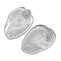 Front Sole pad Sandals， 2 Pcs Transparent Silica Flip-Flop Front Pad, Sandals Front Half Pad, Half-Yard Pad（White）