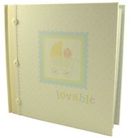CR Gibson Bound Photo Journal Album with Space for Journaling and CD Storage Pocket, Pajama Babies,