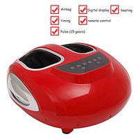 Ljings Shiatsu Foot Massager Machine with Heat,Fast Heating Pad & 5 Massage Modes, Electric Heated Foot Warmer for Tired Feet, Legs, Calf,Red,15gear