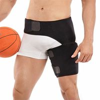 COJOY Adjustable Groin Support Thigh Support Compression Brace Wrap Black Sprains Therapy Groin Leg Pain Hip