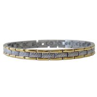Magnetic Therapy Bracelet BL Laced Gold and Silver