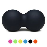 Sphyrna Lacrosse Massage Ball Double Peanut Ball Exercise Ball Fitness Ball for Deep Tissue Trigger Point and Myofascial Release Foot Massage Yoga Fitness Sport Muscle Tension Release (Black)