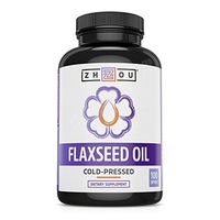 Zhou Nutrition Flaxseed Oil Softgels to Support Heart Health and Healthy Hair, Skin & Nails - Cold-Pressed - Essential Omega 3 6 9 Fatty Acids - 1000 mg per Serving, 100 Count