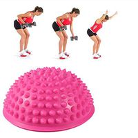 Fitness Massage Ball - Advanced Semi-Circular PVC Massage Ball - Yoga Ball, Suitable For Balance Training Coordination Training(Pink)