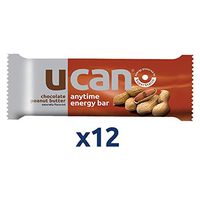 UCAN Energy Bars with Whey Protein and SuperStarch, Chocolate Peanut Butter- Gluten Free, Low Sugar, - Anytime energy, curb cravings, (12 pack)