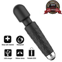 BICMICE Powerful Personal Wand Massager - 20 Vibrating Patterns & 8 Speed - Travel Bag Included - Waterproof, Handheld, Cordless for Woman/Man Muscle Tension,Back,Neck Relief,Aches,Recovery - Purple