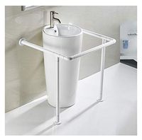 Bathroom support armrests Safety Grounding Handrail, Bathroom Vanity Barrier-free Handrail, Suitable For Elderly Disabled Pregnant Women, Stainless Steel, White Bathroom, Yayoi goods, anti-slip hand