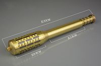 WellieSTR Solid Brass Extra Large Healing Stick Moxa Stick Holder Healing Therapy Moxibustion Stick Holer + 10 Rolls 5 year old Moxa Rolls