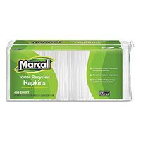 Marcal 6506 100% Recycled Luncheon Napkins, 12 1/2 x 11 2/5, White, 2400/Carton