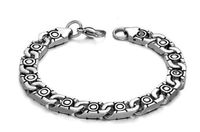 Aegean Jewelry Titanium Men's Fashion Magnetic Bracelet, Anti-fatigue and Pain-relief, with a Gift Box and a FREE Small Gift