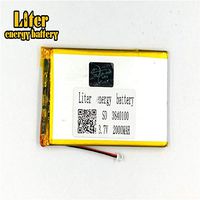 BIHUADE 3.7V 3840100 2000mAh Jst Ph1.0 Connector Plug Lithium Polymer Li-Po Battery Lithium Ion Polymer Rechargeable Battery for MP4 GPS MP3 Bluetooth Stereo DIY Gift (3840100)