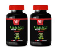 Blood Pressure Natural Supplements - Asparagus Young Shoots Extract 600 MG - Natural antioxidant Supplement - 2 Bottles 200 Capsules