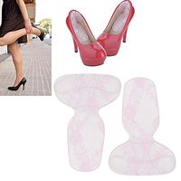 Silicone Soft Heel Protector, Anti-Slip Heel Cushion High Heels Heel Holder Cushion Heel pad Made of lace Fabric, Insoles for Protects Heels Against Pressure Blisters Skin abrasions (Red)
