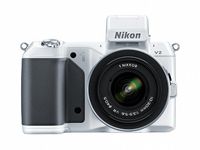 Nikon 1 V2 14.2 MP HD Digital Camera with 10-30mm & 30-110 VR 1 NIKKOR Lens (White)