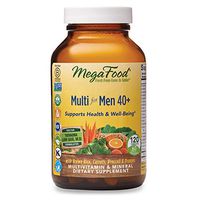 MegaFood, Multi for Men 40+, Supports Optimal Health and Wellbeing, Multivitamin and Mineral Supplement, Gluten Free, Vegetarian, 120 tablets (60 servings)