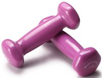 BalanceFrom Colored Vinyl Coated Cast Iron Dumbbells, Pair, (1-Pound, Pair)