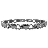 Magnetic Therapy Bracelet Small Heart Silver