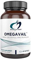 Designs for Health OmegAvail Synergy - Omega 3-6-7-9 Fatty Acids + Triglyceride (Tg) Fish Oil Capsules (60 Softgels)