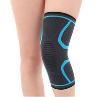 Basketball Compression Knee Braces Sleeves Protector Stretchy Gym Fitness Volleyball Football Running Cycling Climbing Knee Pads Support Guard Leggings for Men Women Blue