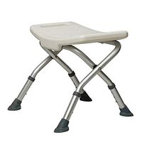 XH Bath Seat Load Bearing 300lb, Lightweight Aluminum Frame U-Shaped White, Seat Height Adjustable,Assembly for People with Reduced Mobility