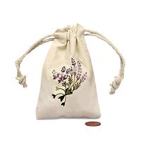 Lavender Embroidered Muslin Pouch 4" X 6" | Quantity: 24