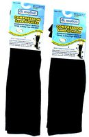 Dr. Motion 2 Pairs Compression Knee-Hi Men's Socks Black Size 10-13