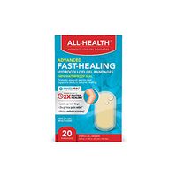 All Health All-Health Advanced Fast Healing Hydrocolloid Gel Bandages, Regular 20 ct | 2X Faster Healing for First Aid Blisters or Wound Care, 20 Count