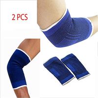 2 Elbow Wrap Support Brace Elastic Compression Sleeve Tennis Sports Pain Relief
