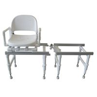 MJM International E118-TSLIDE Echo Stationary Transfer Chair with Swivel Seat, 250 oz Capacity, 39.5" Height x 54.5" Length x 22" Width