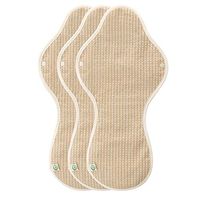 think ECO [3-Pads] Organic Reusable Cotton Cloth Panty Liner Pads, Menstrual Liner Pads, Sanitary Napkins, Three Pads Set (Night Pad Plus)
