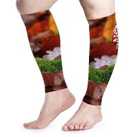 BLongTai Nature Red Mushroom Calf Compression Sleeve Men Womens Running Leg Sleeve for Shin Splint Muscle Pain Relief (1 Pair)