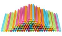 Smoothie Straws 300 Pack Wide 0.37” Multi Colored Disposable Milkshake Drinking Straw Assorted – by DuraHome (Smoothie 300 Bulk Pack)